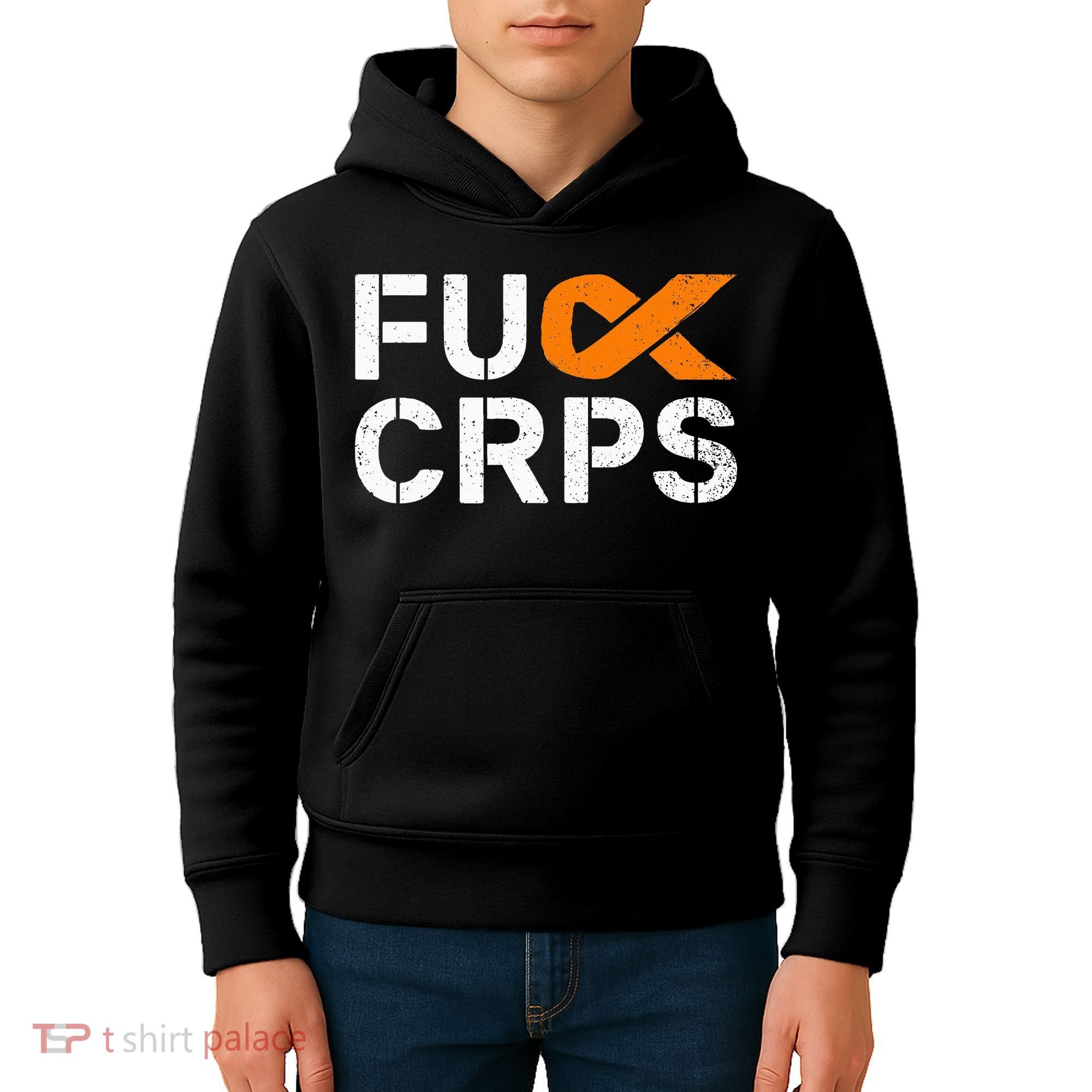 Fuck CRPS RSD Awareness Orange Ribbon Warrior Support Kids Hoodie