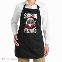 Funny Christmas Rizz Santa Ski Bi Di Rizzmas Apron thumb 2