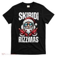 Funny Christmas Rizz Santa Ski Bi Di Rizzmas T-Shirt thumb 0