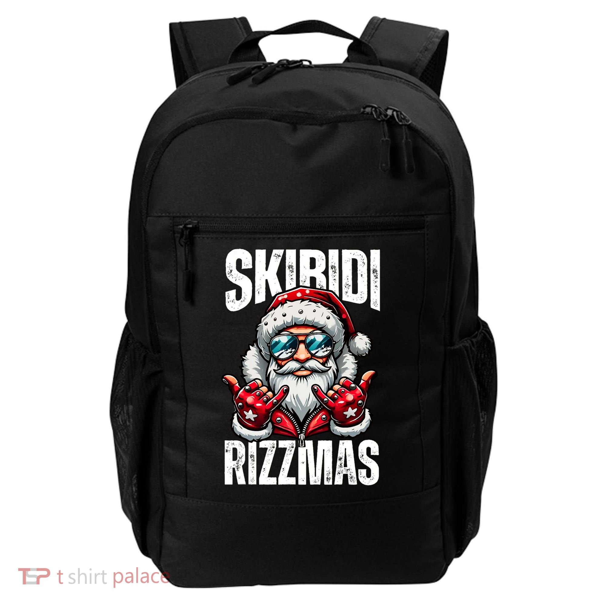 Funny Christmas Rizz Santa Ski Bi Di Rizzmas Backpack