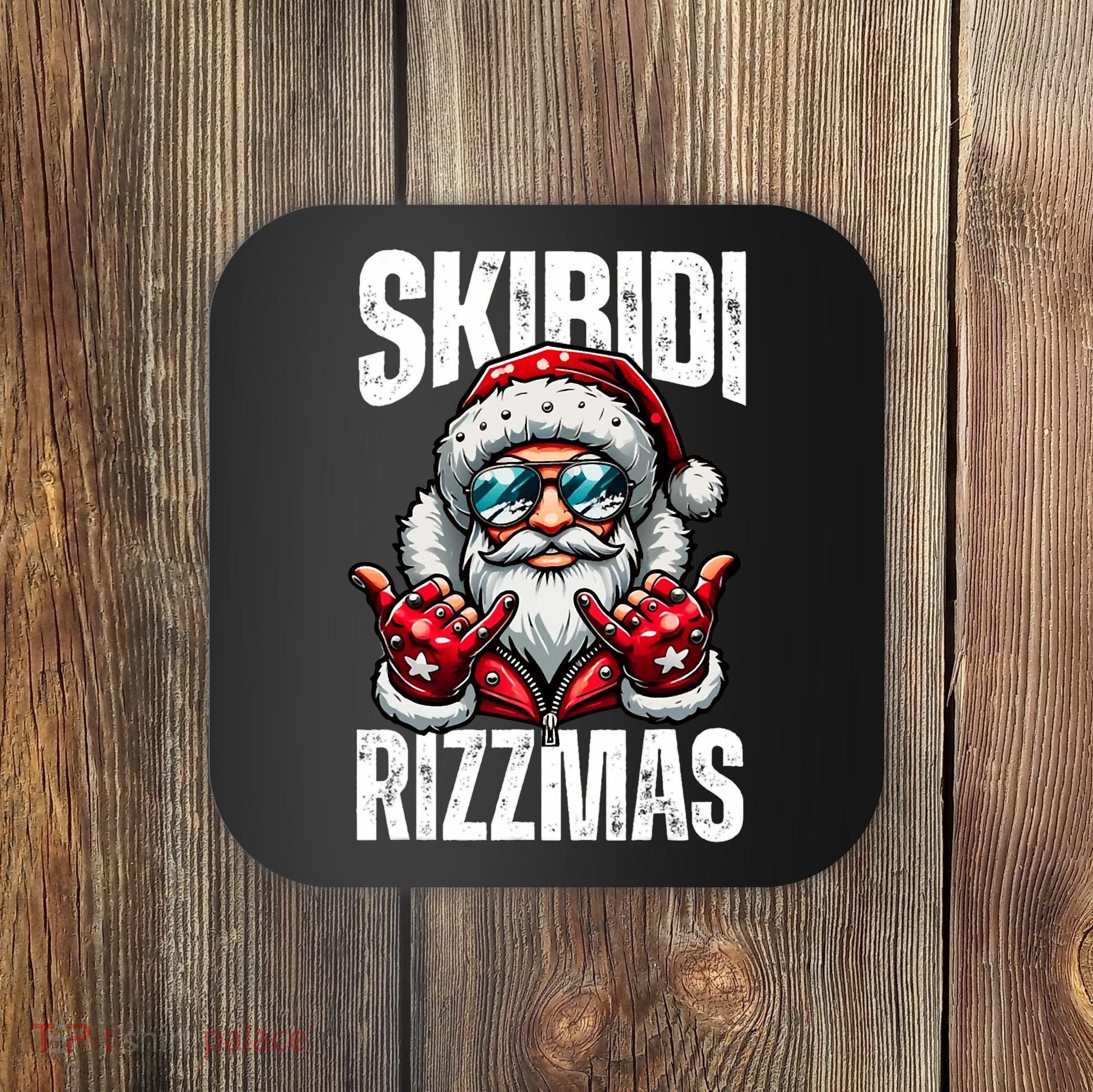 Funny Christmas Rizz Santa Ski Bi Di Rizzmas Coaster
