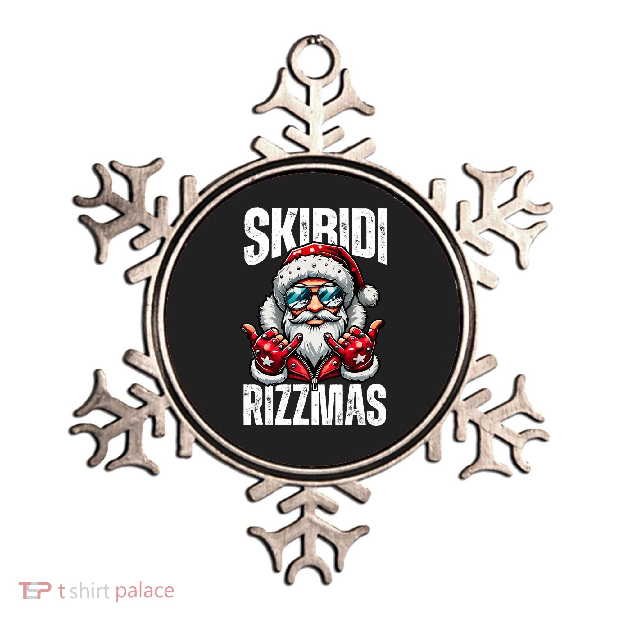 Funny Christmas Rizz Santa Ski Bi Di Rizzmas Ornament