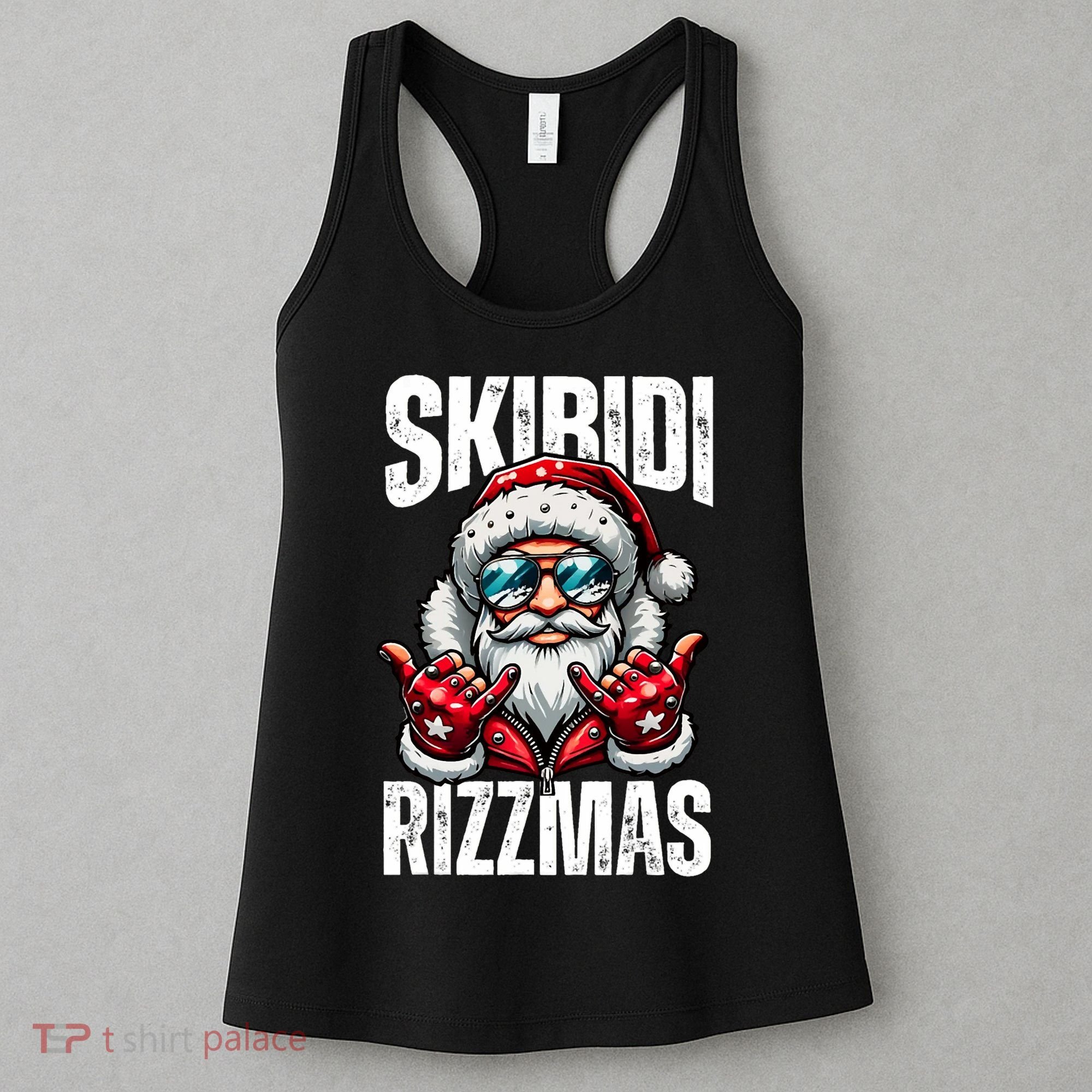 Funny Christmas Rizz Santa Ski Bi Di Rizzmas Women's Tank Top