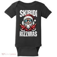 Funny Christmas Rizz Santa Ski Bi Di Rizzmas Baby Bodysuit thumb 0