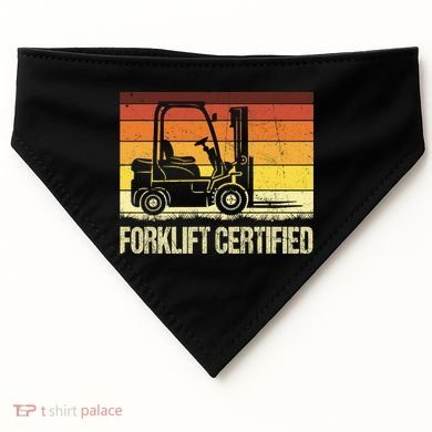 Forklift Certified Retro Forklift Operator Forklift Driver USA-Made Doggie Bandana
