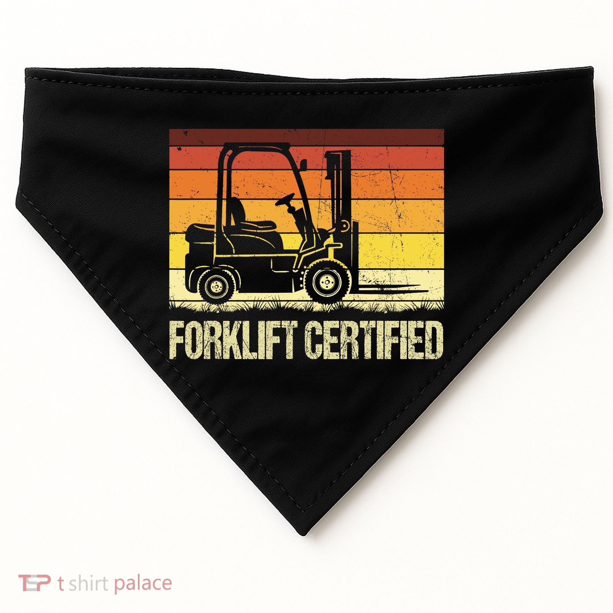 Forklift Certified Retro Forklift Operator Forklift Driver USA-Made Doggie Bandana