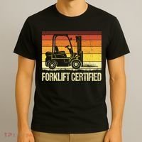 Forklift Certified Retro Forklift Operator Forklift Driver T-Shirt thumb 3