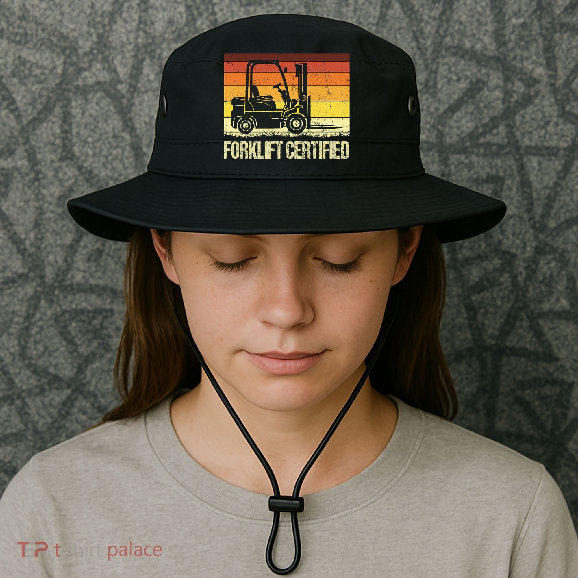 Forklift Certified Retro Forklift Operator Forklift Driver Bucket Hat