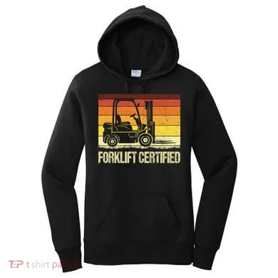 Forklift Certified Retro Forklift Operator Forklift Driver Women's Hoodie