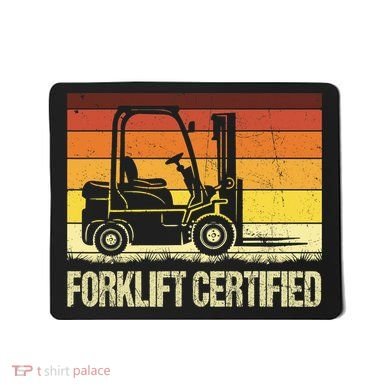 Forklift Certified Retro Forklift Operator Forklift Driver Mousepad