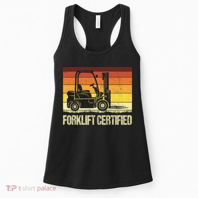 Forklift Certified Retro Forklift Operator Forklift Driver Women's Tank Top