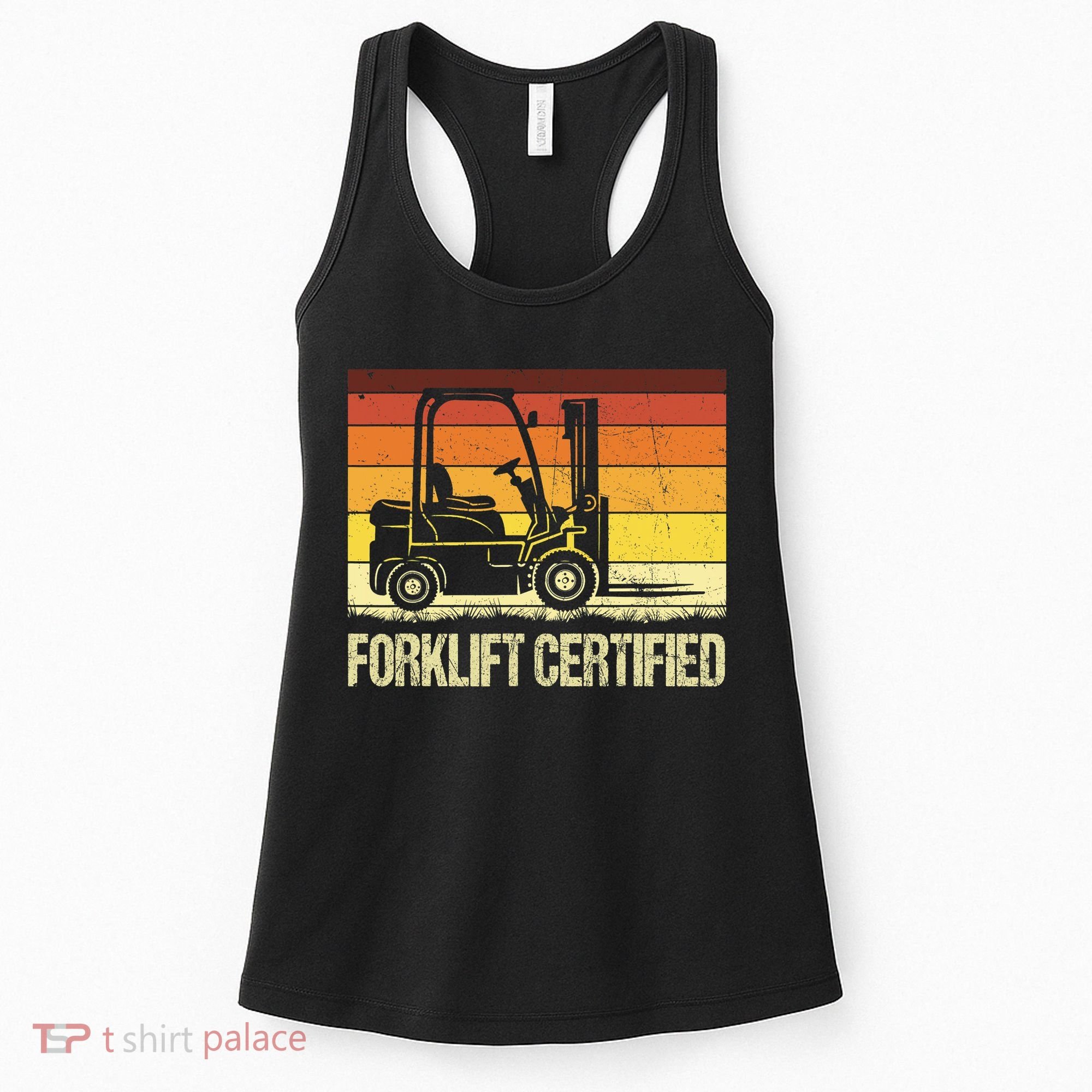 Forklift Certified Retro Forklift Operator Forklift Driver Women's Tank Top