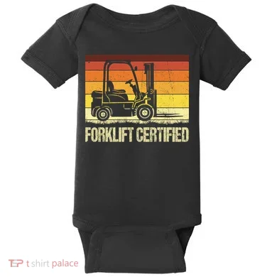 Forklift Certified Retro Forklift Operator Forklift Driver Baby Bodysuit