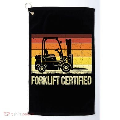 Forklift Certified Retro Forklift Operator Forklift Driver Golf Towel