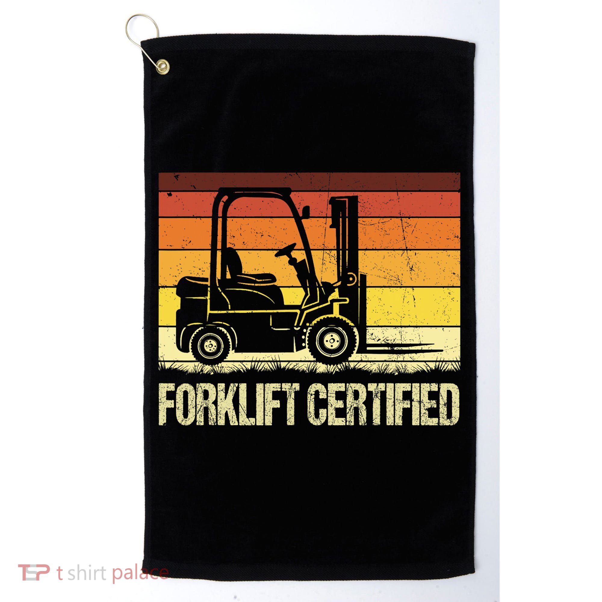 Forklift Certified Retro Forklift Operator Forklift Driver Golf Towel