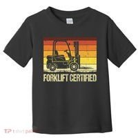 Forklift Certified Retro Forklift Operator Forklift Driver Toddler T-Shirt thumb 0