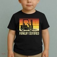 Forklift Certified Retro Forklift Operator Forklift Driver Toddler T-Shirt thumb 2