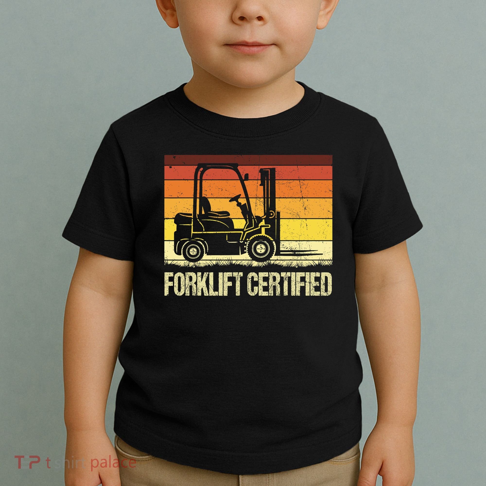 Forklift Certified Retro Forklift Operator Forklift Driver Toddler T-Shirt