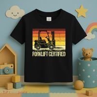 Forklift Certified Retro Forklift Operator Forklift Driver Toddler T-Shirt thumb 3