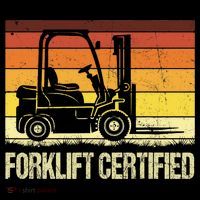 Forklift Certified Retro Forklift Operator Forklift Driver Women's Long Sleeve Shirt thumb 2