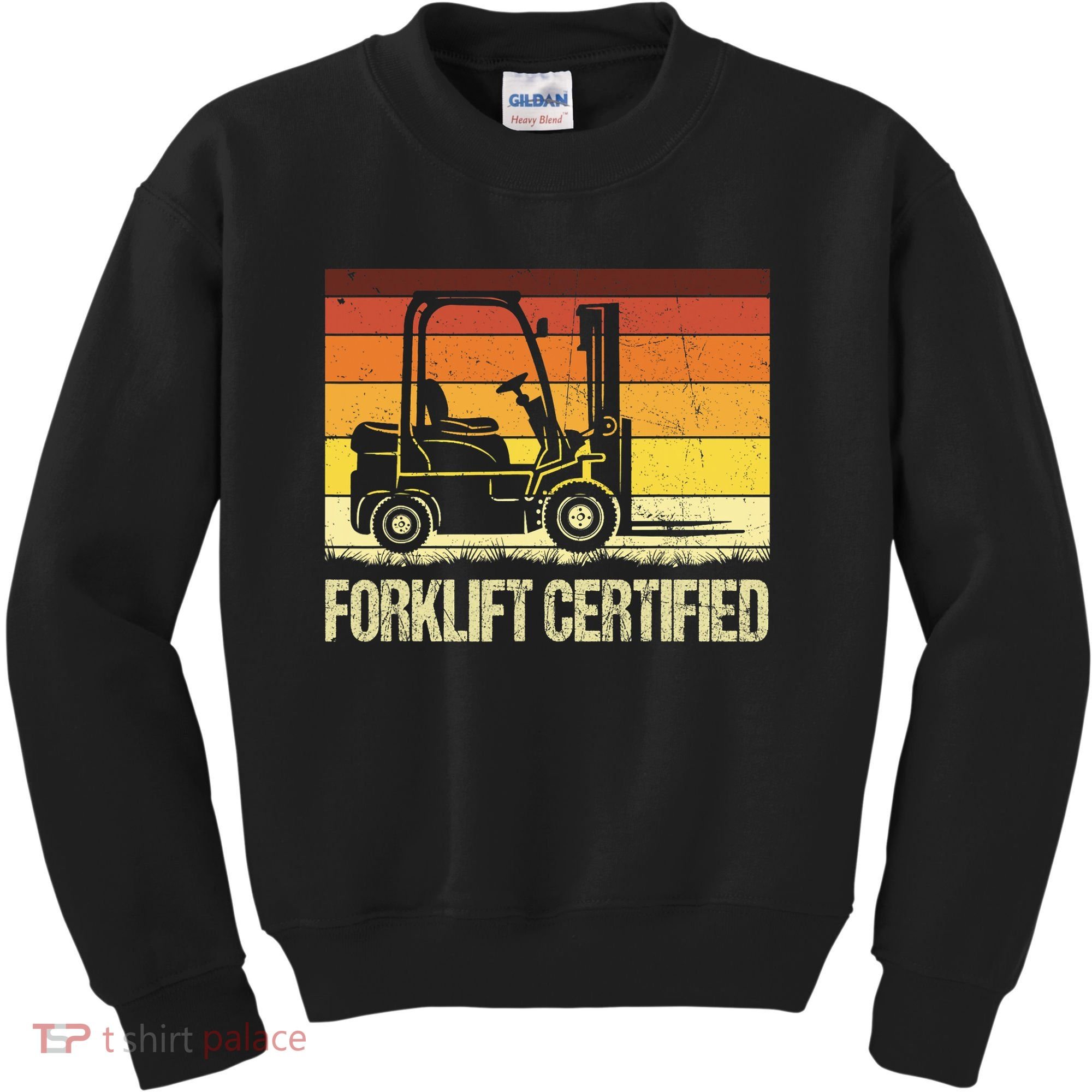 Forklift Certified Retro Forklift Operator Forklift Driver Kids Sweatshirt