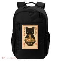 Funny Cat Ramen Graphic Japanese Kawaii Anime Cat Backpack thumb 0