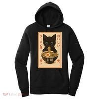 Funny Cat Ramen Graphic Japanese Kawaii Anime Cat Women's Hoodie thumb 0