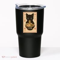 Funny Cat Ramen Graphic Japanese Kawaii Anime Cat Tumbler thumb 0