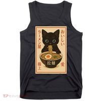 Funny Cat Ramen Graphic Japanese Kawaii Anime Cat Tank Top thumb 0