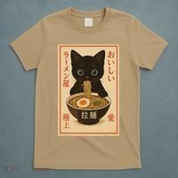Funny Cat Ramen Graphic Japanese Kawaii Anime Cat T-Shirt thumb 5