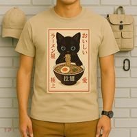 Funny Cat Ramen Graphic Japanese Kawaii Anime Cat T-Shirt thumb 6