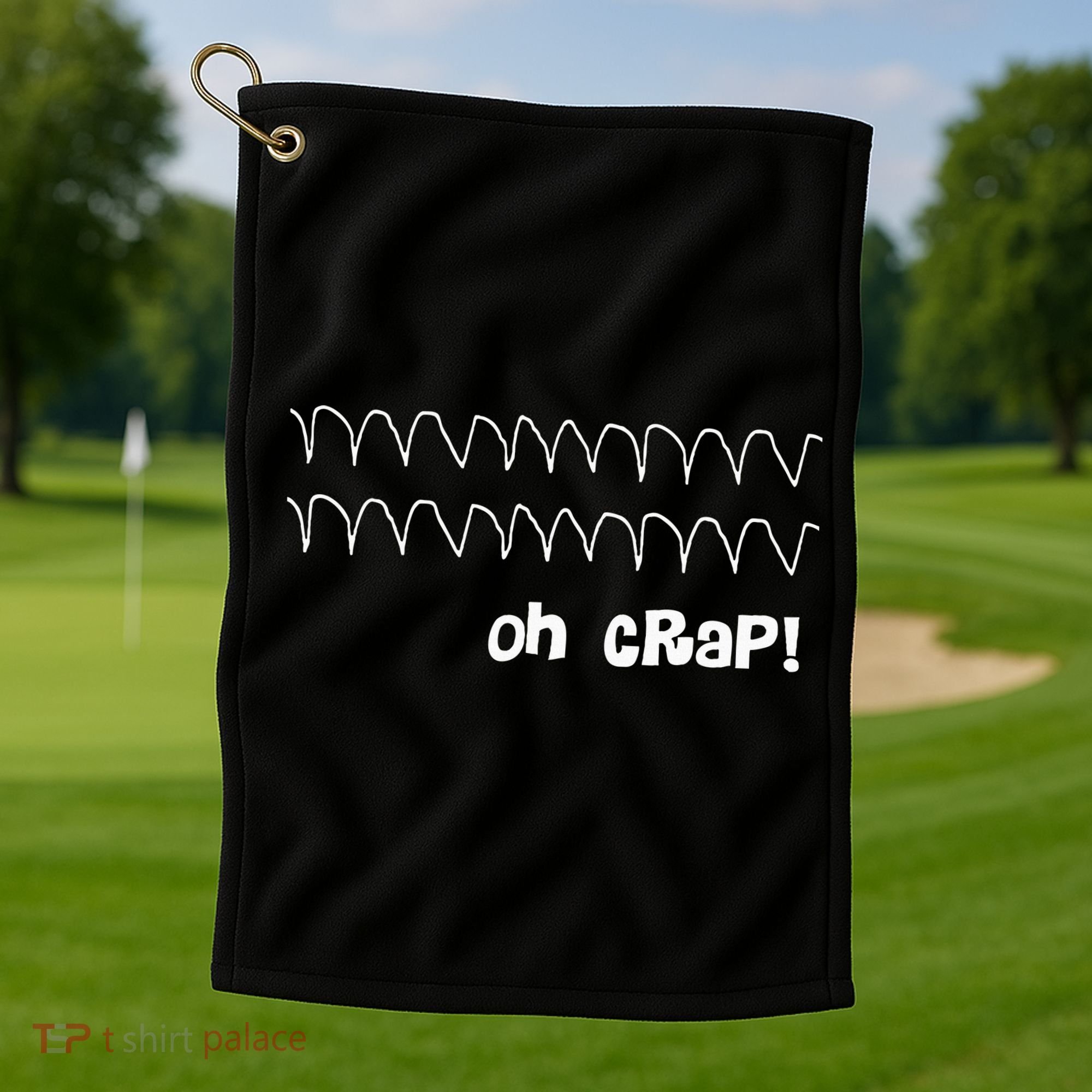 Funny Cardiac Rhythm Oh Crap Nurse Golf Towel