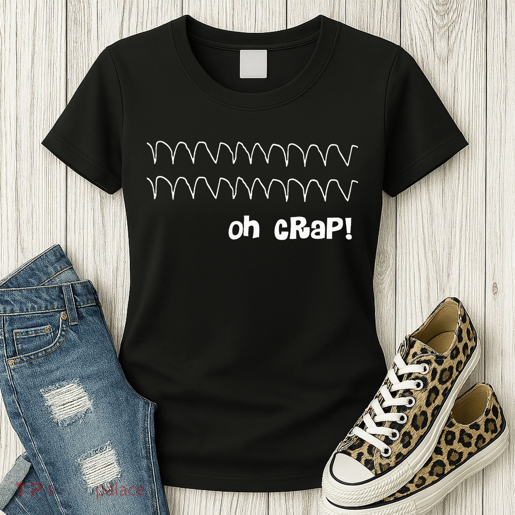 Funny Cardiac Rhythm Oh Crap Nurse Women's T-Shirt