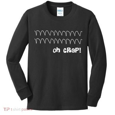 Funny Cardiac Rhythm Oh Crap Nurse Kids Long Sleeve Shirt