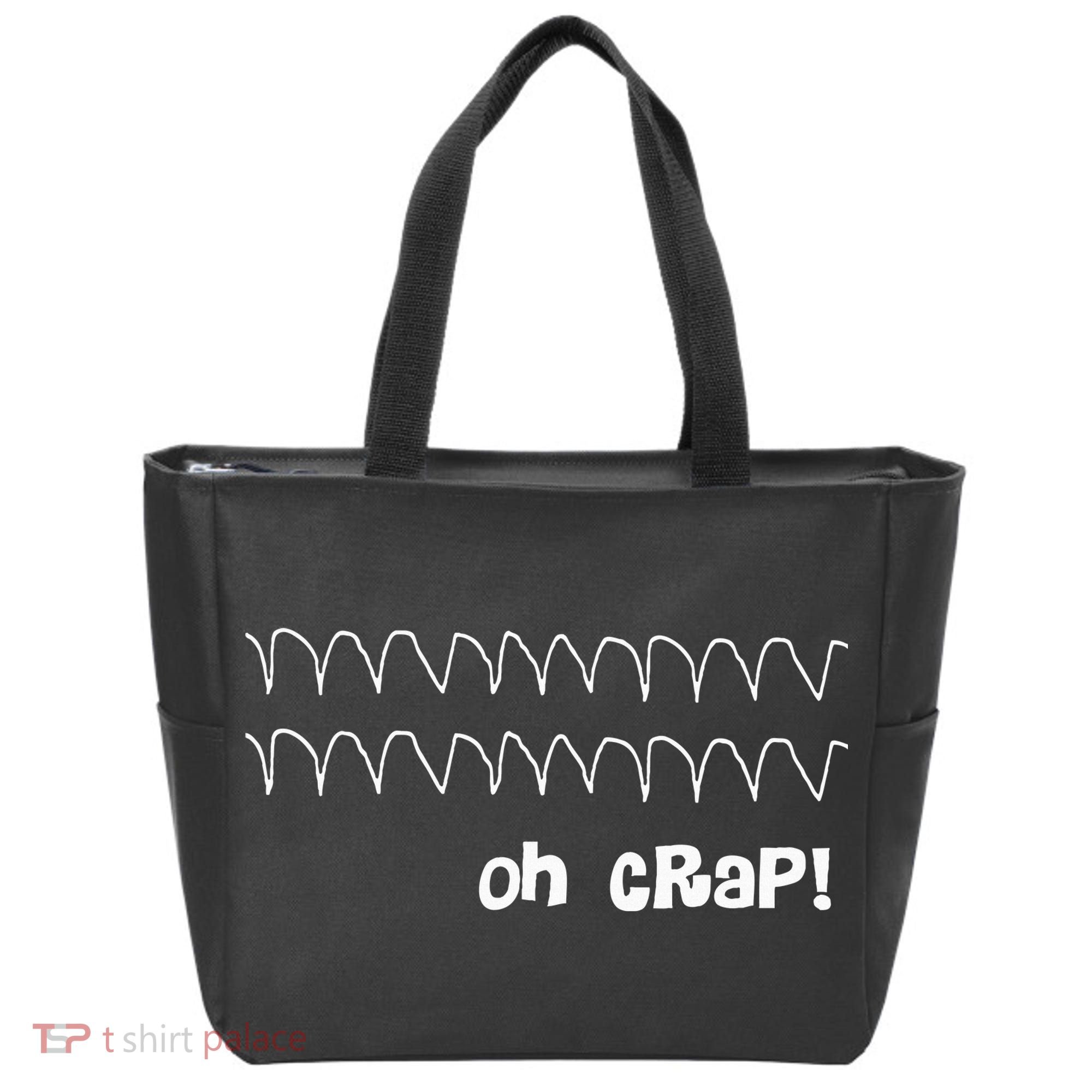 Funny Cardiac Rhythm Oh Crap Nurse Tote Bag