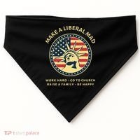 Funny Conservative Republican MAGA Gift USA-Made Doggie Bandana thumb 0