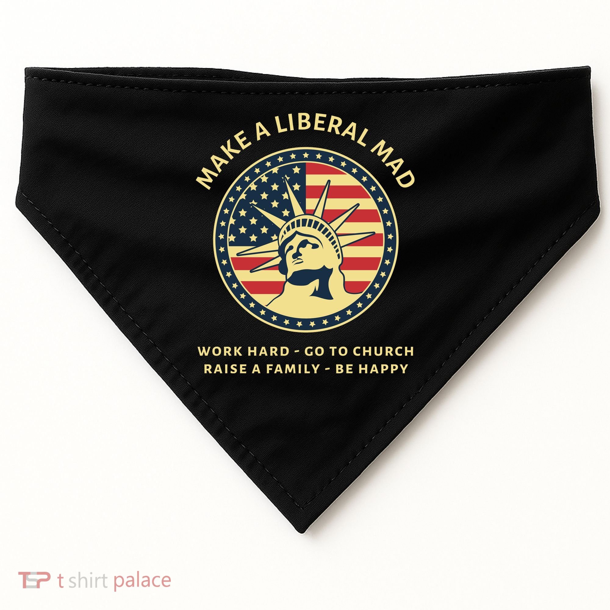 Funny Conservative Republican MAGA Gift USA-Made Doggie Bandana