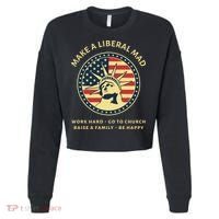 Funny Conservative Republican MAGA Gift Cropped Pullover Crew thumb 0