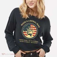 Funny Conservative Republican MAGA Gift Cropped Pullover Crew thumb 2