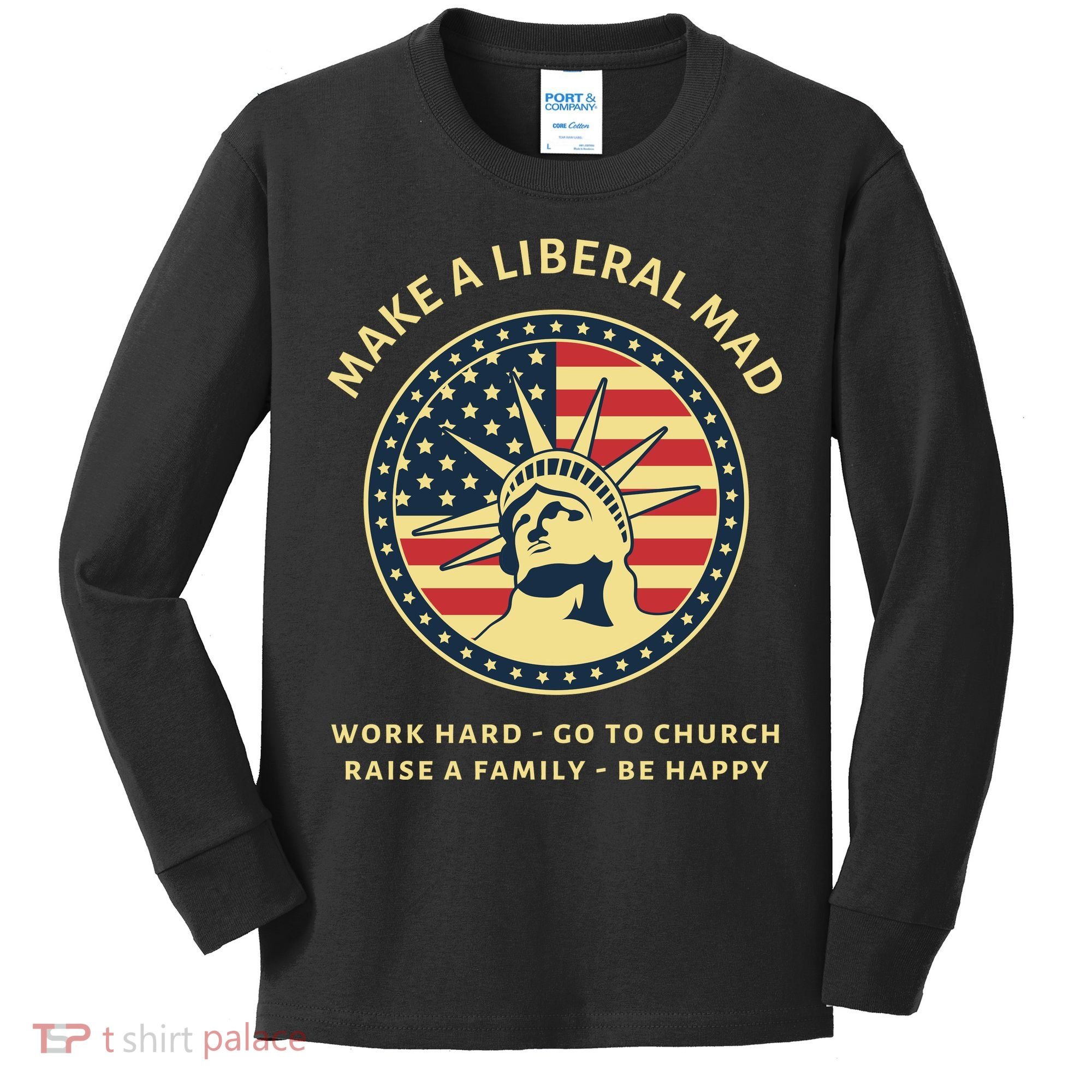 Funny Conservative Republican MAGA Gift Kids Long Sleeve Shirt