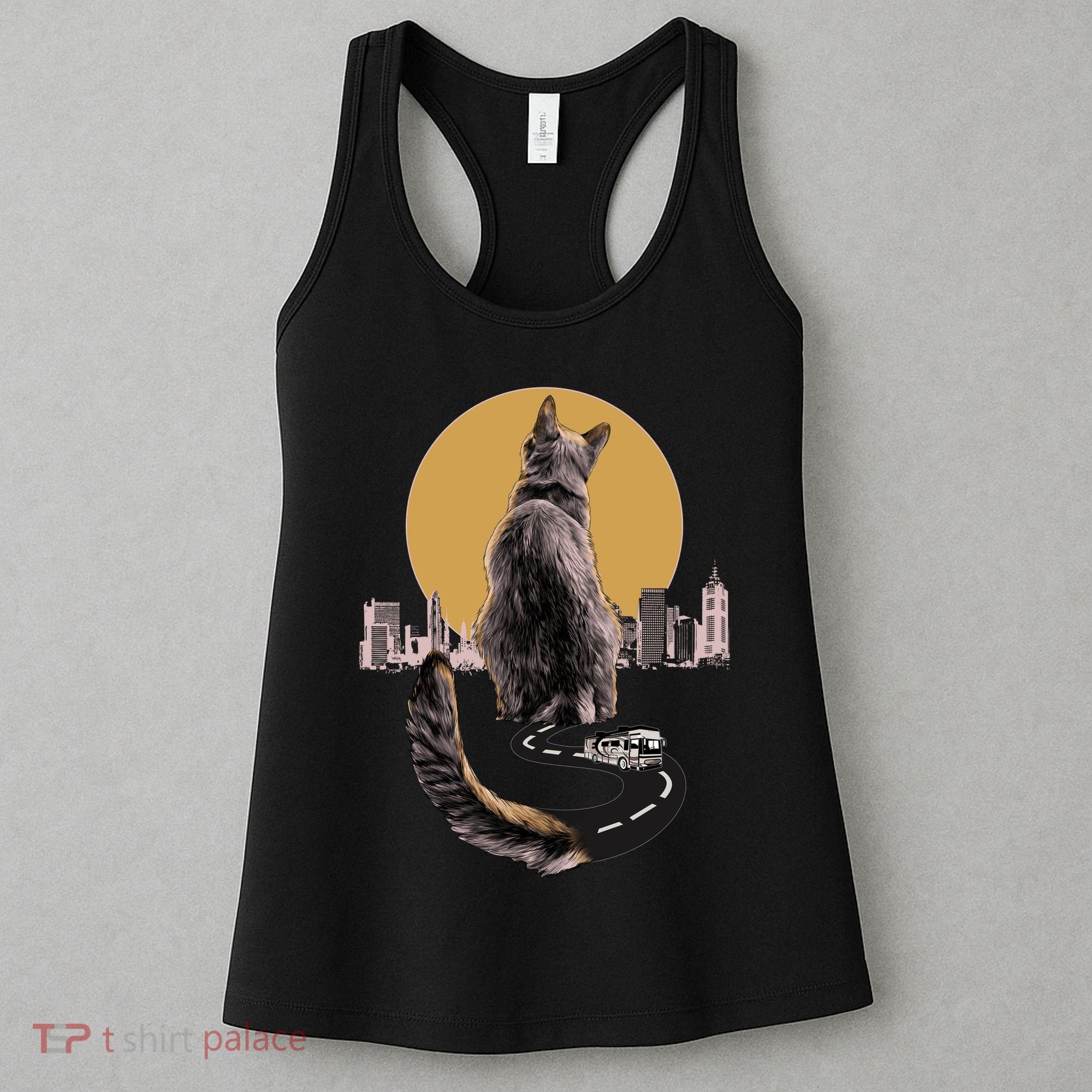 Funny City Road Highway Cat Women's Tank Top