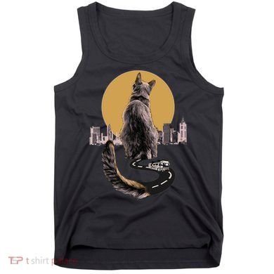 Funny City Road Highway Cat Tank Top