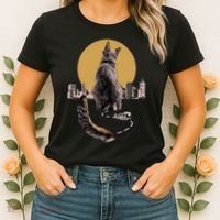 Funny City Road Highway Cat Women's T-Shirt thumb 2