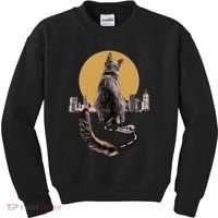 Funny City Road Highway Cat Kids Sweatshirt thumb 0