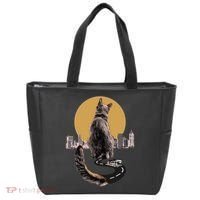 Funny City Road Highway Cat Tote Bag thumb 0