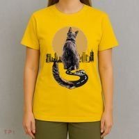 Funny City Road Highway Cat T-Shirt thumb 4