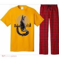 Funny City Road Highway Cat Pajama Set thumb 0