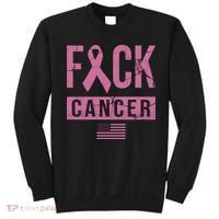 F*ck Cancer Ribbon American Flag Tribute Sweatshirt thumb 0