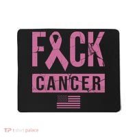 F*ck Cancer Ribbon American Flag Tribute Mousepad thumb 0