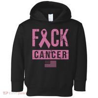 F*ck Cancer Ribbon American Flag Tribute Toddler Hoodie thumb 0